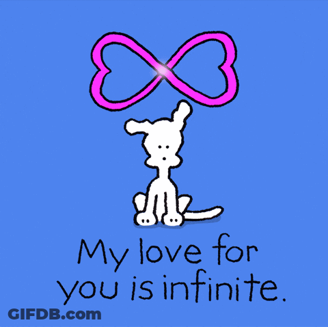 Dog Holding Infinity Symbol Love For You Infinite GIF