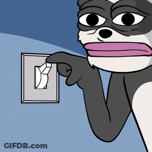 Dog Holding Light Switch With Letter D GIF