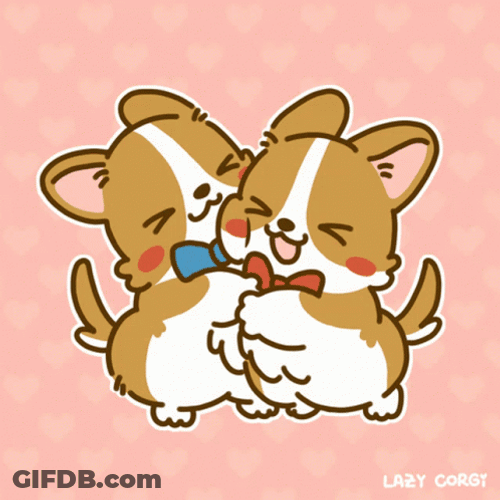 Dog Hug Cute Sticker GIF