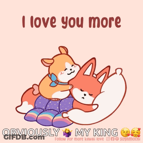 Dog Hugging Fox I Love You More Obviously My King GIF