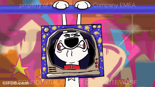 Dog In Box Saying Confidential Distributed Woof GIF