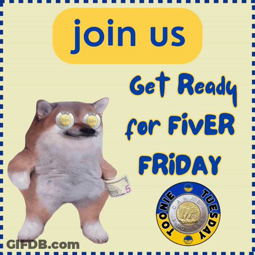 Dog In Glasses With Money Join Us For Fiver Friday GIF