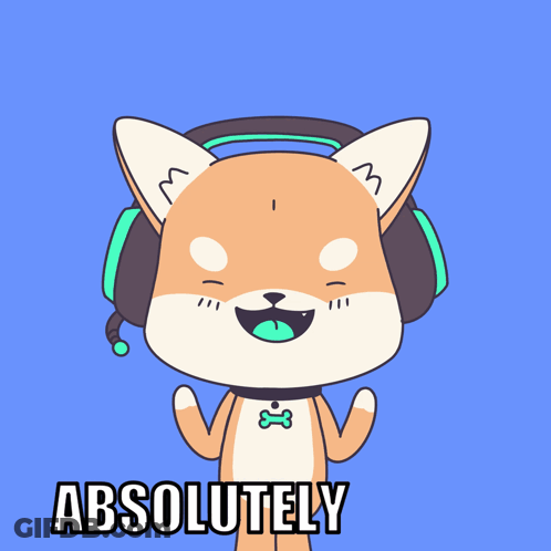 Dog In Headphones Absolutely Do GIF