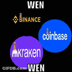 Dog In Hoodie Laying In Hammock Next To Coinbase And Binance Logos GIF
