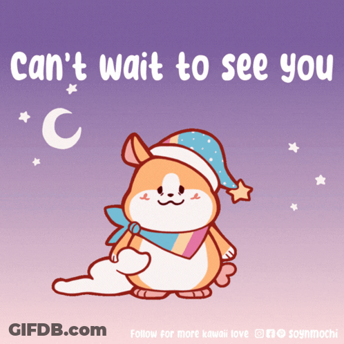 Dog In Sleep Cap Can't Wait To See You GIF