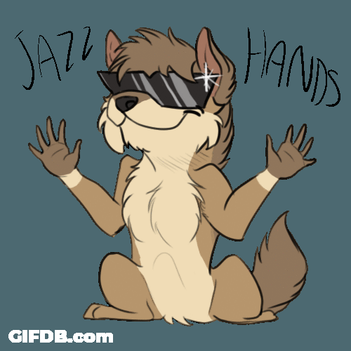 Dog Jazz Hand Shake GIF
