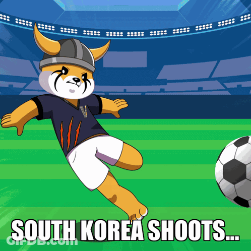 Dog Kicking Soccer Ball South Korea Shoots GIF