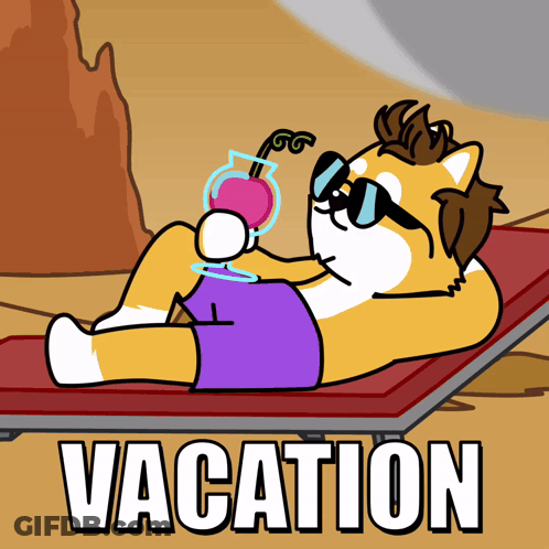 Dog Laying On Lounge Chair Vacation GIF