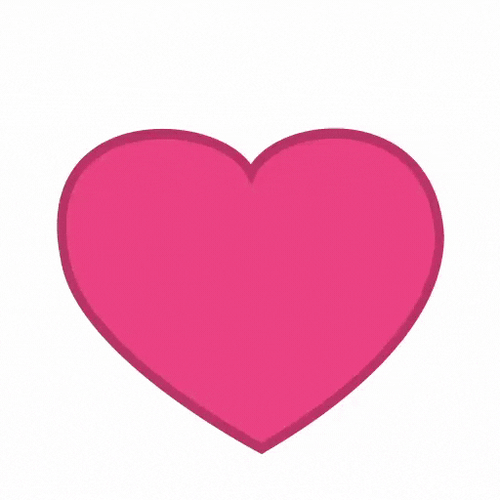 Dog Leaping Inside Big Heart Love GIF
