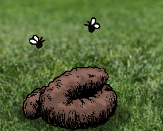 Dog Licking Nasty Poop Animation GIF
