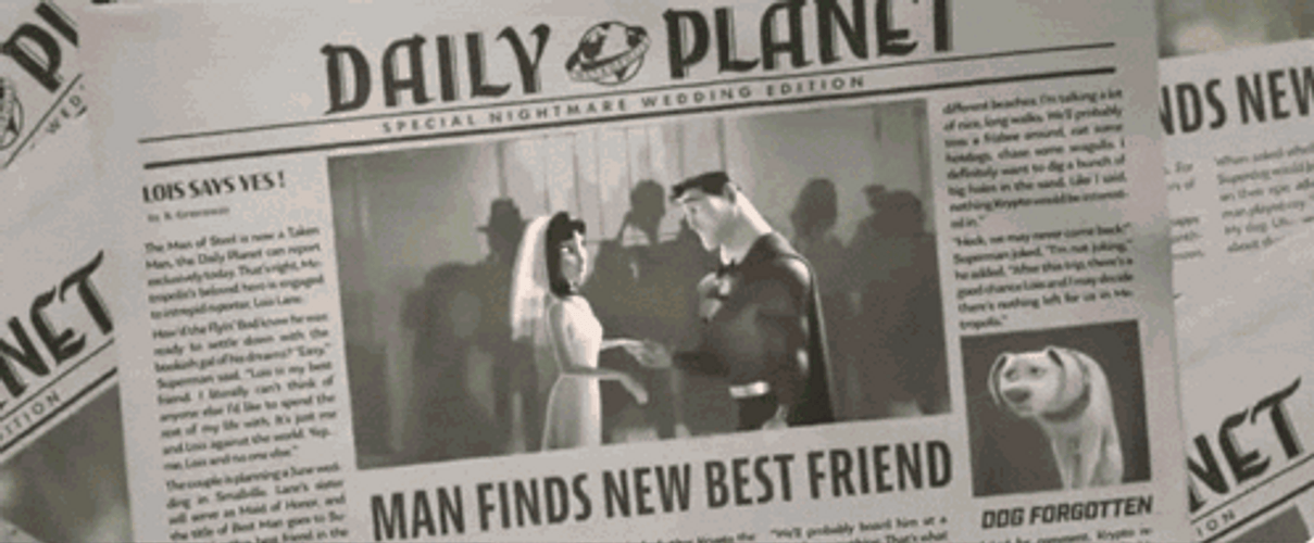 Dog Man Krypto Being Jealous GIF