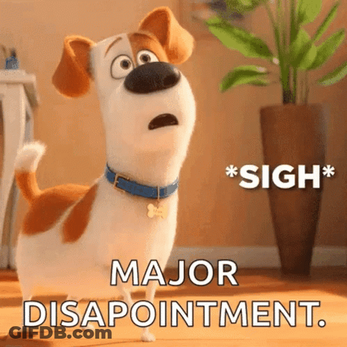 Dog Max Major Disappointment Sigh GIF