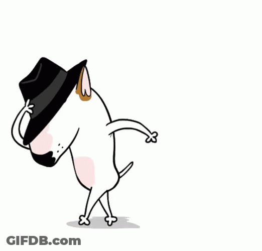 Dog Moonwalk Animation GIF