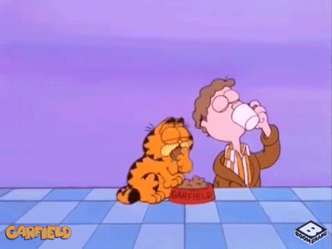 Dog Odie And Garfield Spinning GIF