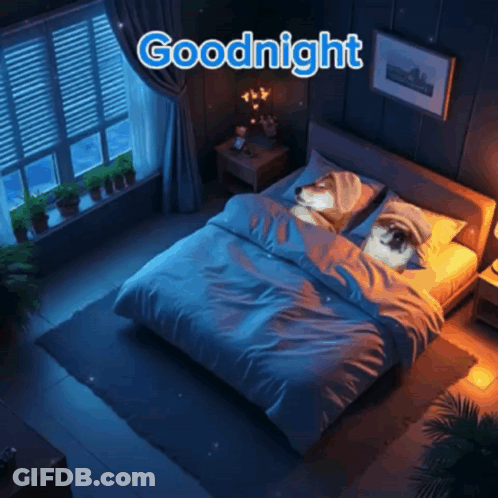 Dog On Pillow Goodnight GIF