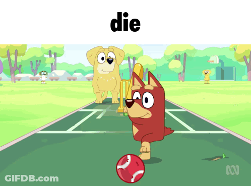 Dog Playing With Ball Die GIF