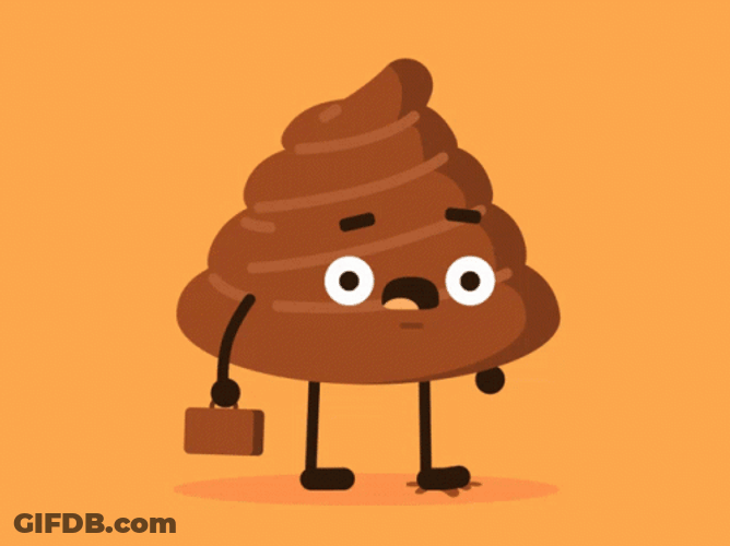 Dog Poop With Briefcase Stepping On Feces GIF