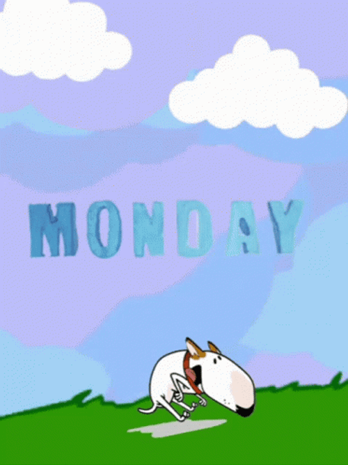 Dog Running Monday GIF