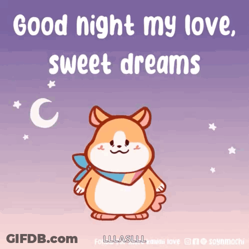 Dog Saying Good Night My Love GIF