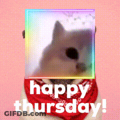 Dog Saying Happy Thursday GIF