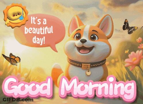 Dog Saying It's A Beautiful Day GIF