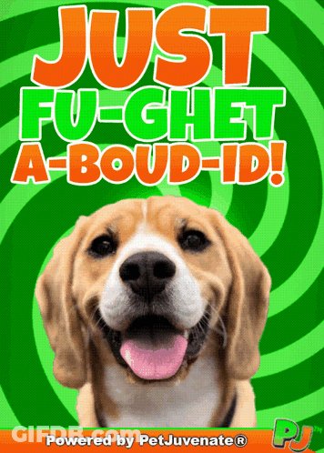 Dog Saying Just Fu Ghet A-Boud-Id GIF