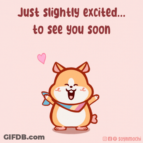 Dog Saying Just Slightly Excited To See You Soon GIF