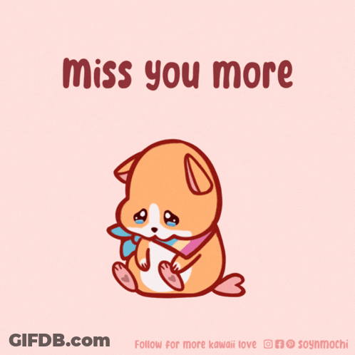 Dog Saying Miss You More GIF