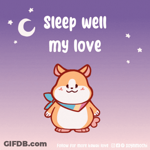 Dog Saying Sleep Well My Love GIF