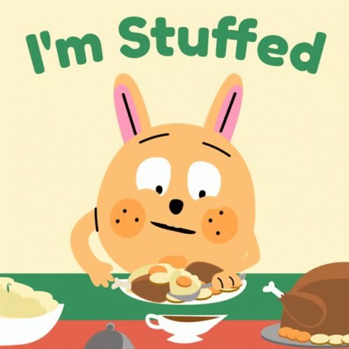 Dog Says I'm Stuffed GIF