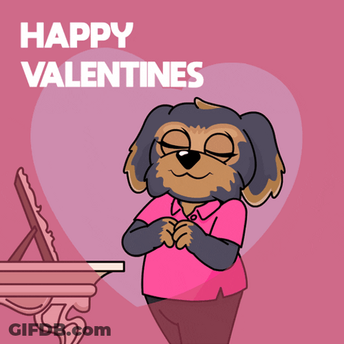 Dog Showing Love Happy Valentine's Day GIF