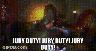 Dog Singing Into Microphone Jury Duty! GIF