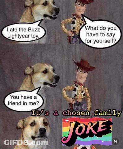 Dog Talking To Toy Story Character GIF