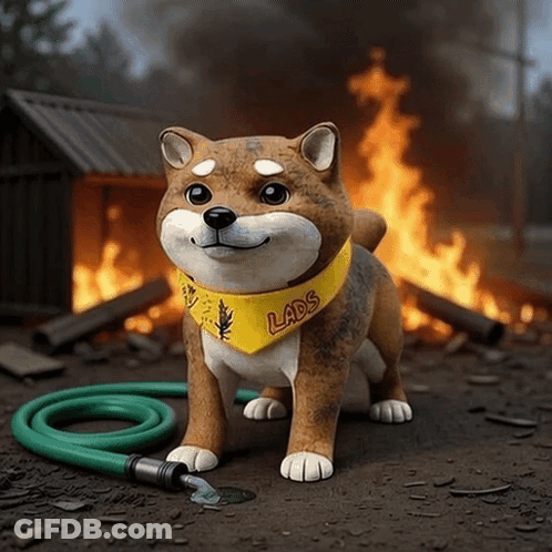 Dog Wearing Bandana Saying Lads GIF