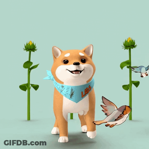 Dog Wearing Bandana With Lads GIF