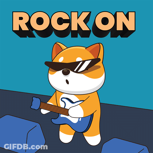Dog Wearing Sunglasses Playing Guitar GIF