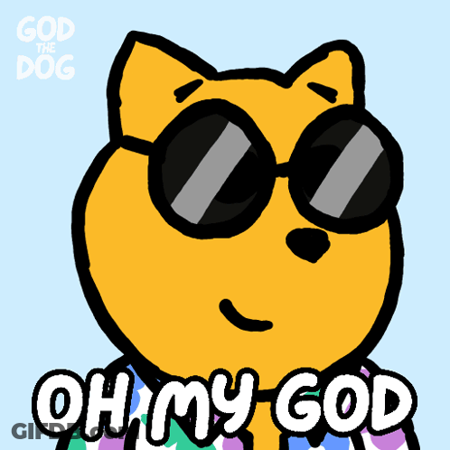 Dog Wearing Sunglasses Saying Oh My God GIF