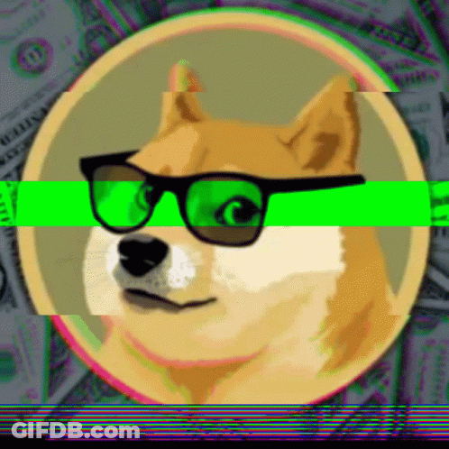 Dog Wearing Sunglasses Surrounded By Money GIF