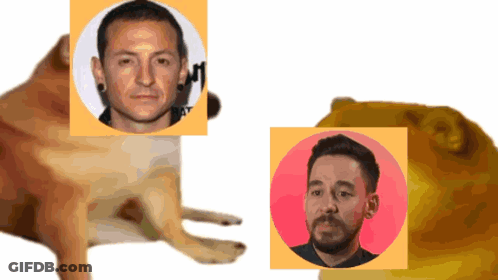 Dog With Chester Bennington Photo GIF