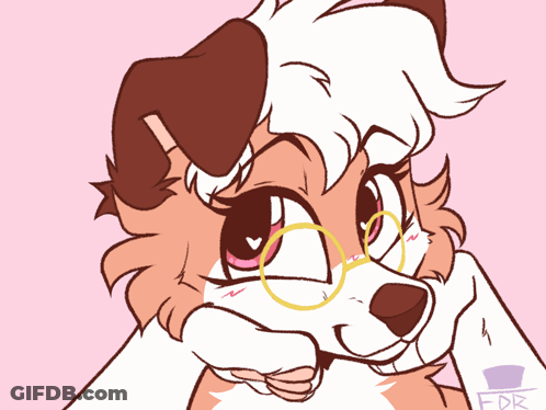 Dog With Glasses And Letters FDR GIF