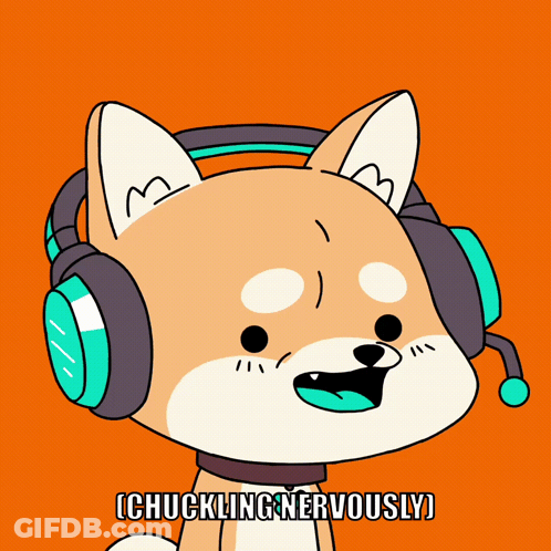 Dog With Headphones And Microphone I Chucking Nervously GIF