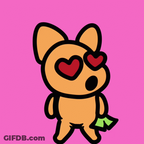Dog With Heart Eyes GIF