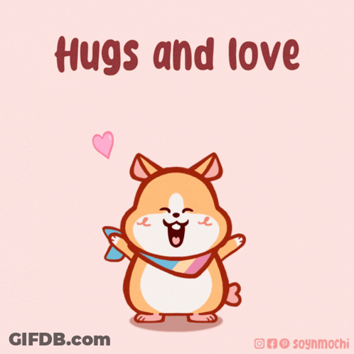 Dog With Hearts And Hugs Love GIF