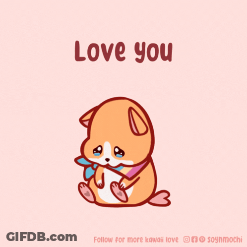 Dog With Love You Text GIF