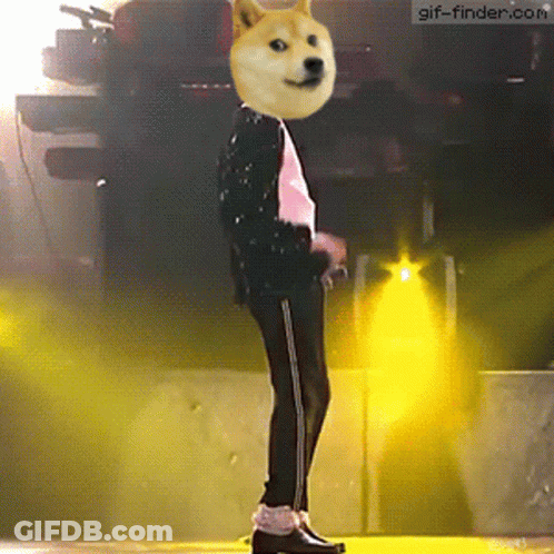 Dog With Michael Jackson Head GIF