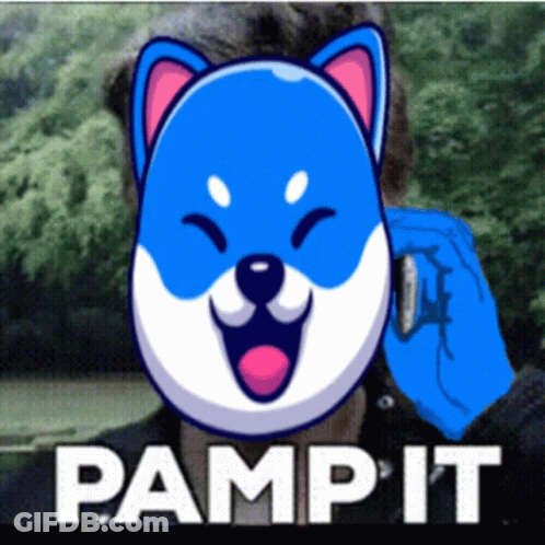 Dog With Pamp It Written In White GIF