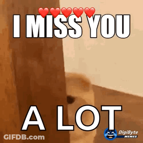 Dog With Words I Miss You A Lot GIF