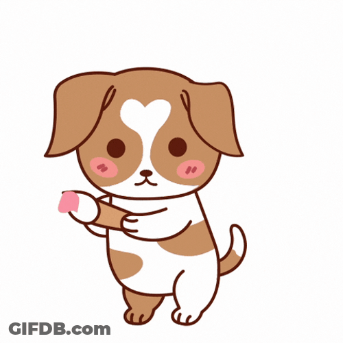 Dog Writing The Word Love GIF