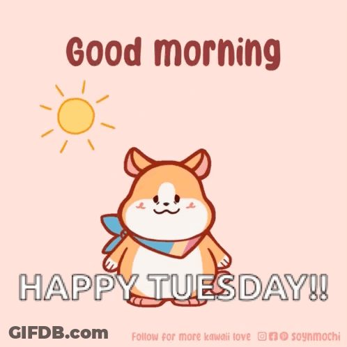 Dog Yawning Good Morning Happy Tuesday GIF