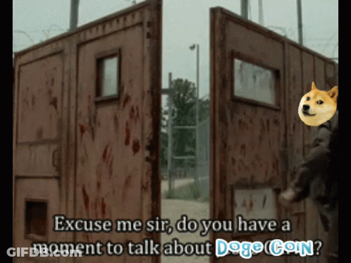 Doge Coin With Excuse Me Sir GIF